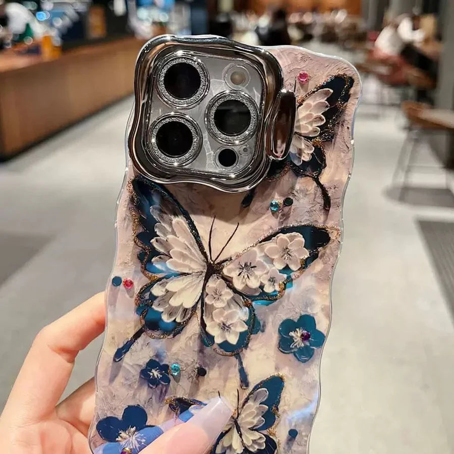 Classy Butterfly Celestial Flutter Wings with Shimmer Lens Case for iPhone