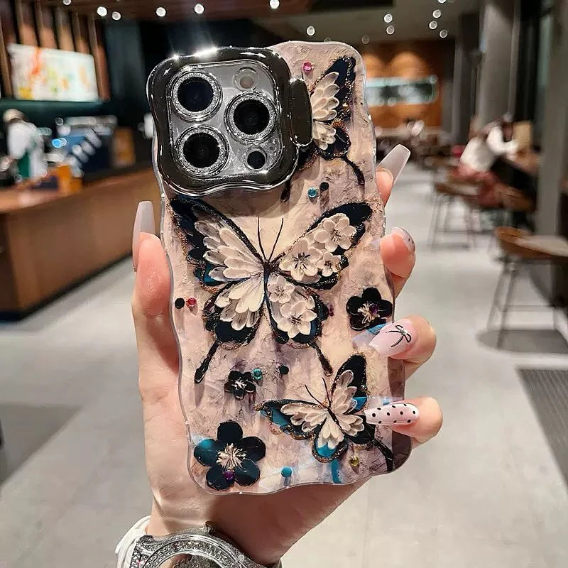 Classy Butterfly Celestial Flutter Wings with Shimmer Lens Case for iPhone