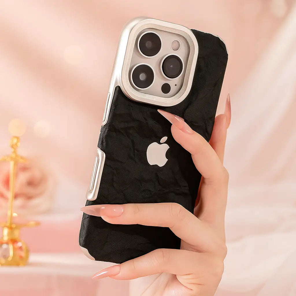 Black Silky Snowy Mountain Velvet theme case for iPhone