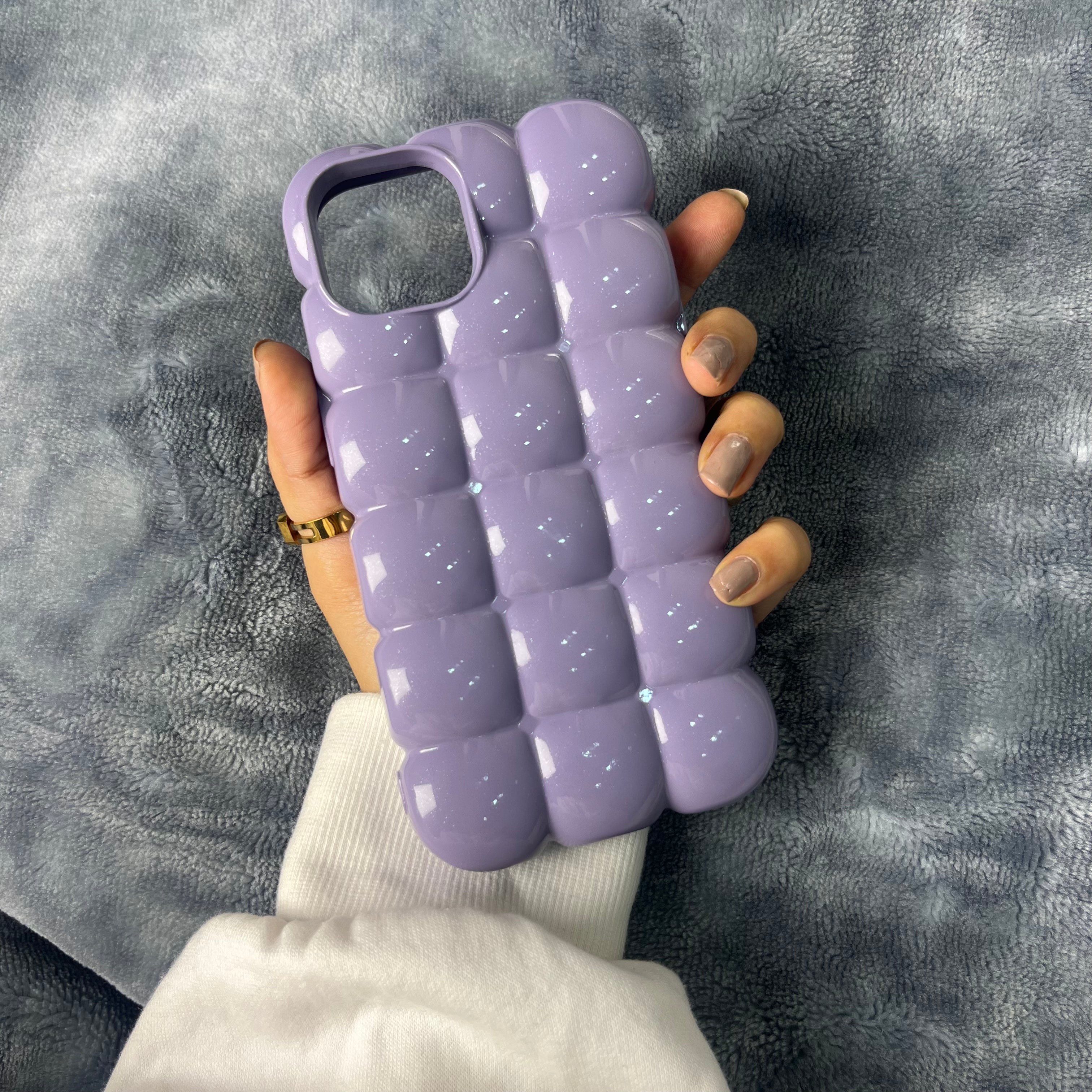 Lilac Bubble Marshmallow Puffer Cases for iPhone