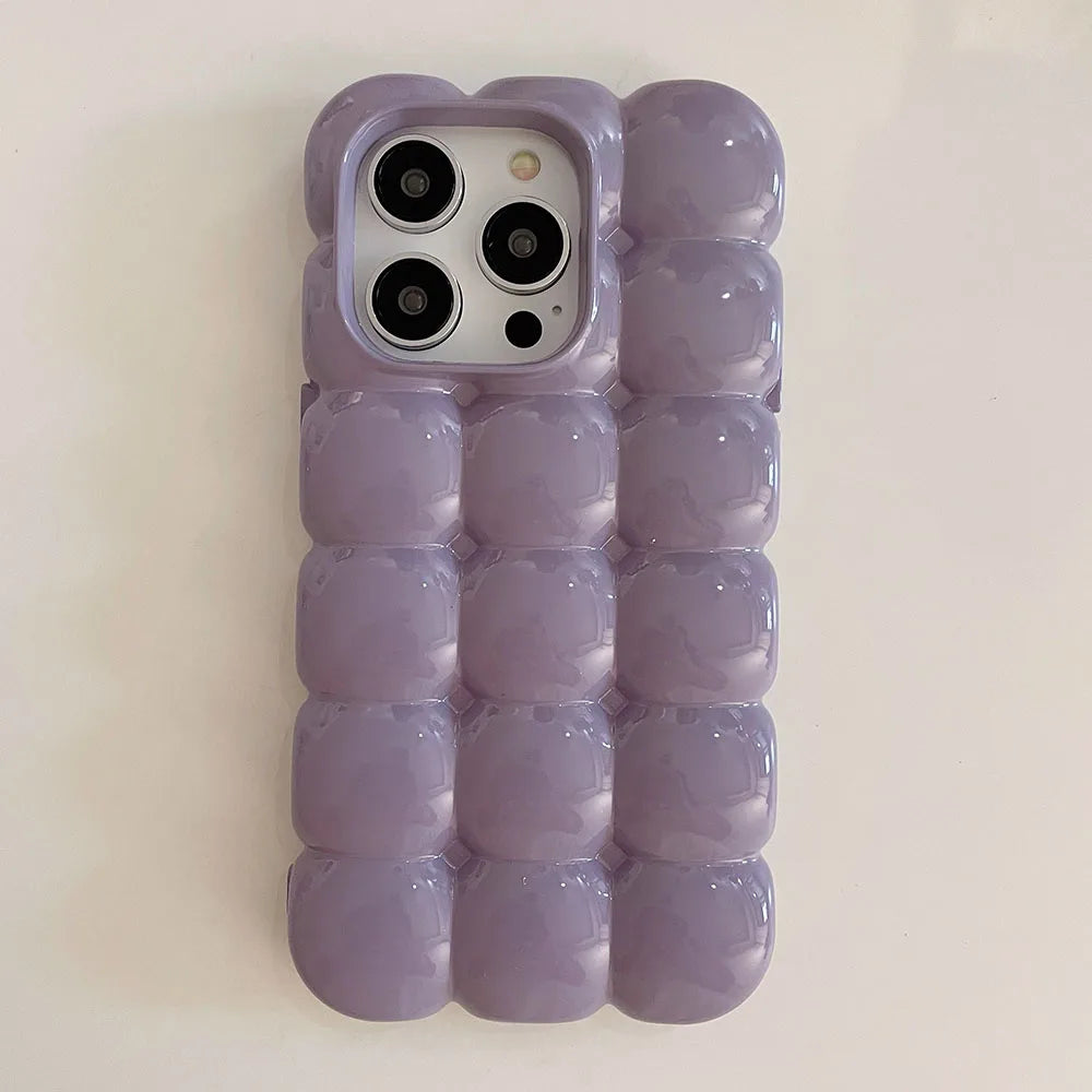 Lilac Bubble Marshmallow Puffer Cases for iPhone