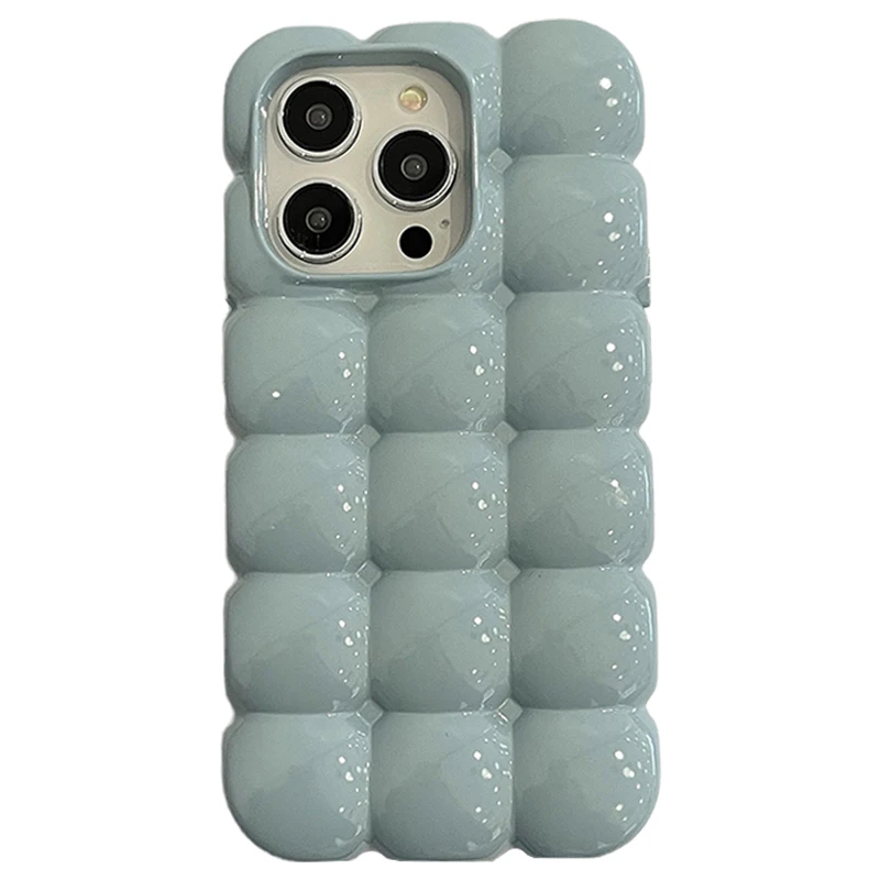 Sea Green Bubble Marshmallow Puffer Cases for iPhone