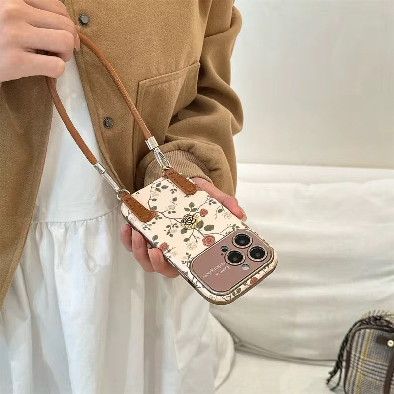 Mocha Muse Wristlet Charm Case for iPhone