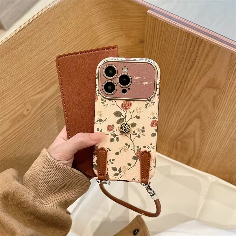 Mocha Muse Wristlet Charm Case for iPhone