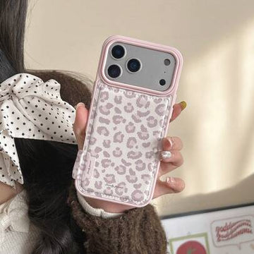 Pink Cheetah Cases with Pink bow Dust plug for iPhone