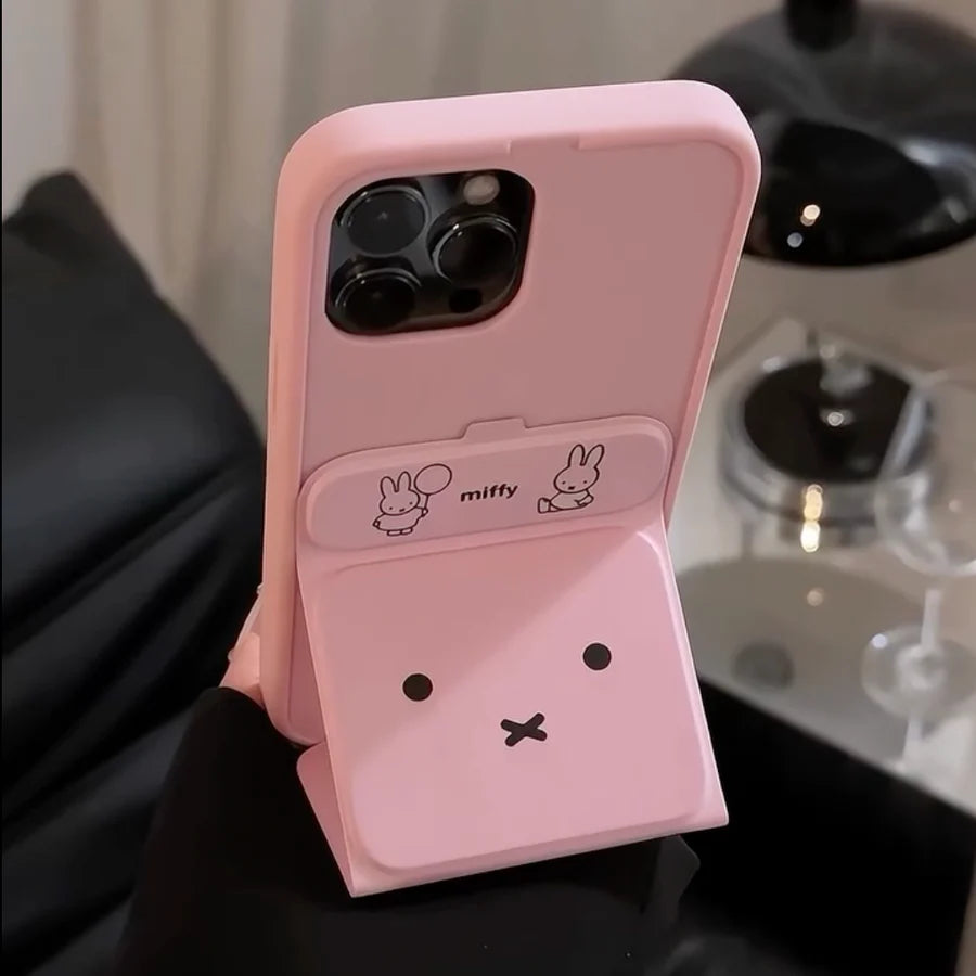Cute Meow Flip Velvet Shell Case for iPhone