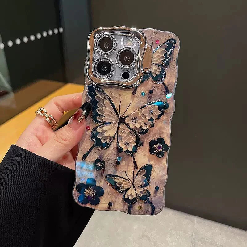 Classy Butterfly Celestial Flutter Wings with Shimmer Lens Case for iPhone