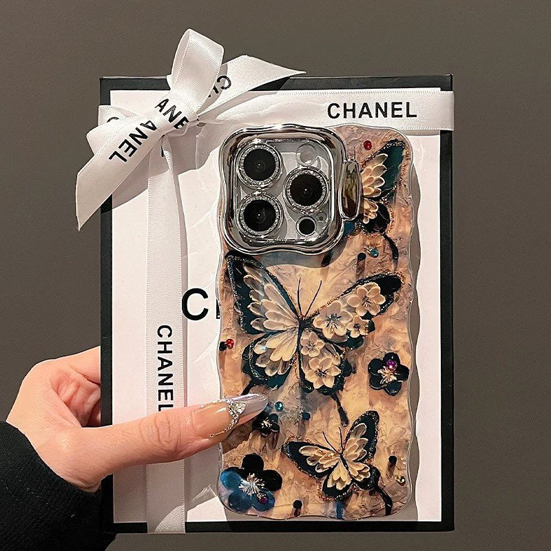 Classy Butterfly Celestial Flutter Wings with Shimmer Lens Case for iPhone