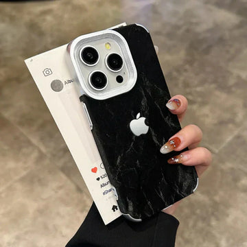 Black Silky Snowy Mountain Velvet Phone Case / Cover for iPhone