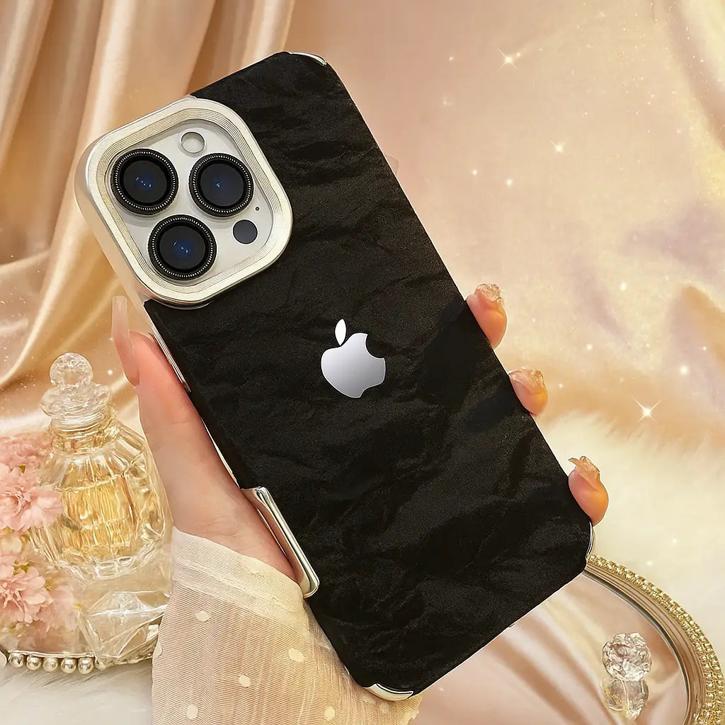 Black Silky Snowy Mountain Velvet theme case for iPhone