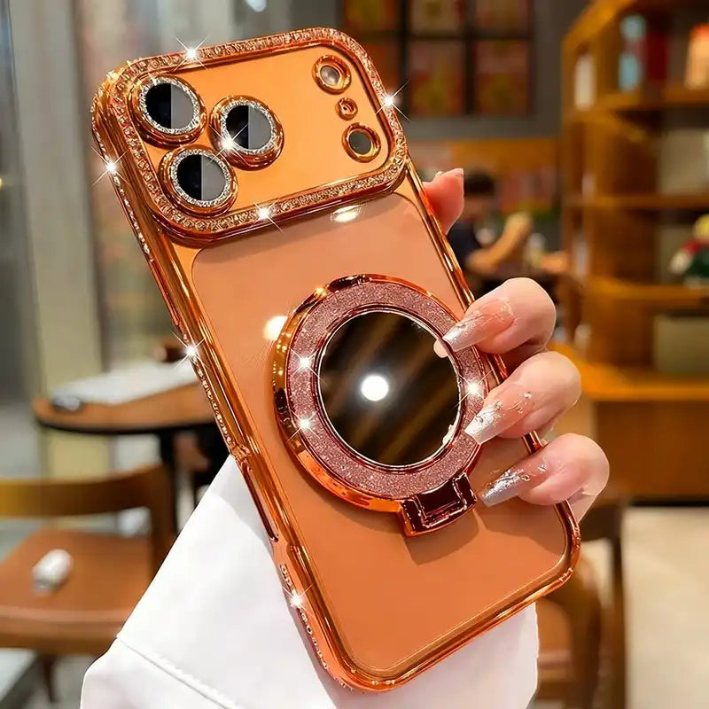 Diamond Elegant Signature Orange MagSafe Case for iPhone
