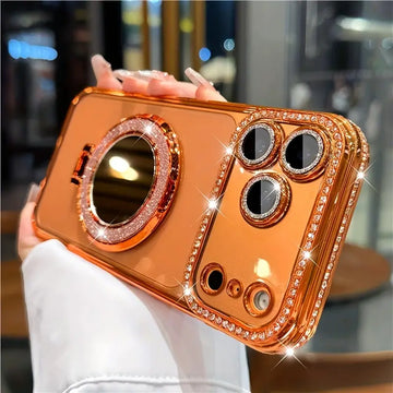 Diamond Elegant Signature Orange MagSafe Case for iPhone