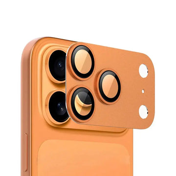 Premium Metal Shield Camera Lens Guard - Cosmic Orange