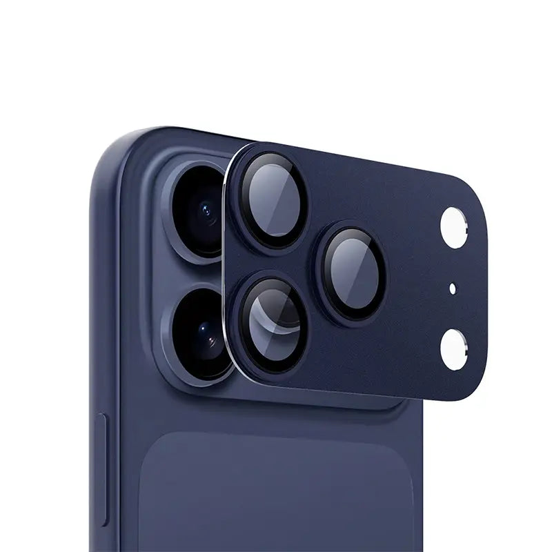 Premium Metal Shield Camera Lens Guard - Deep Blue