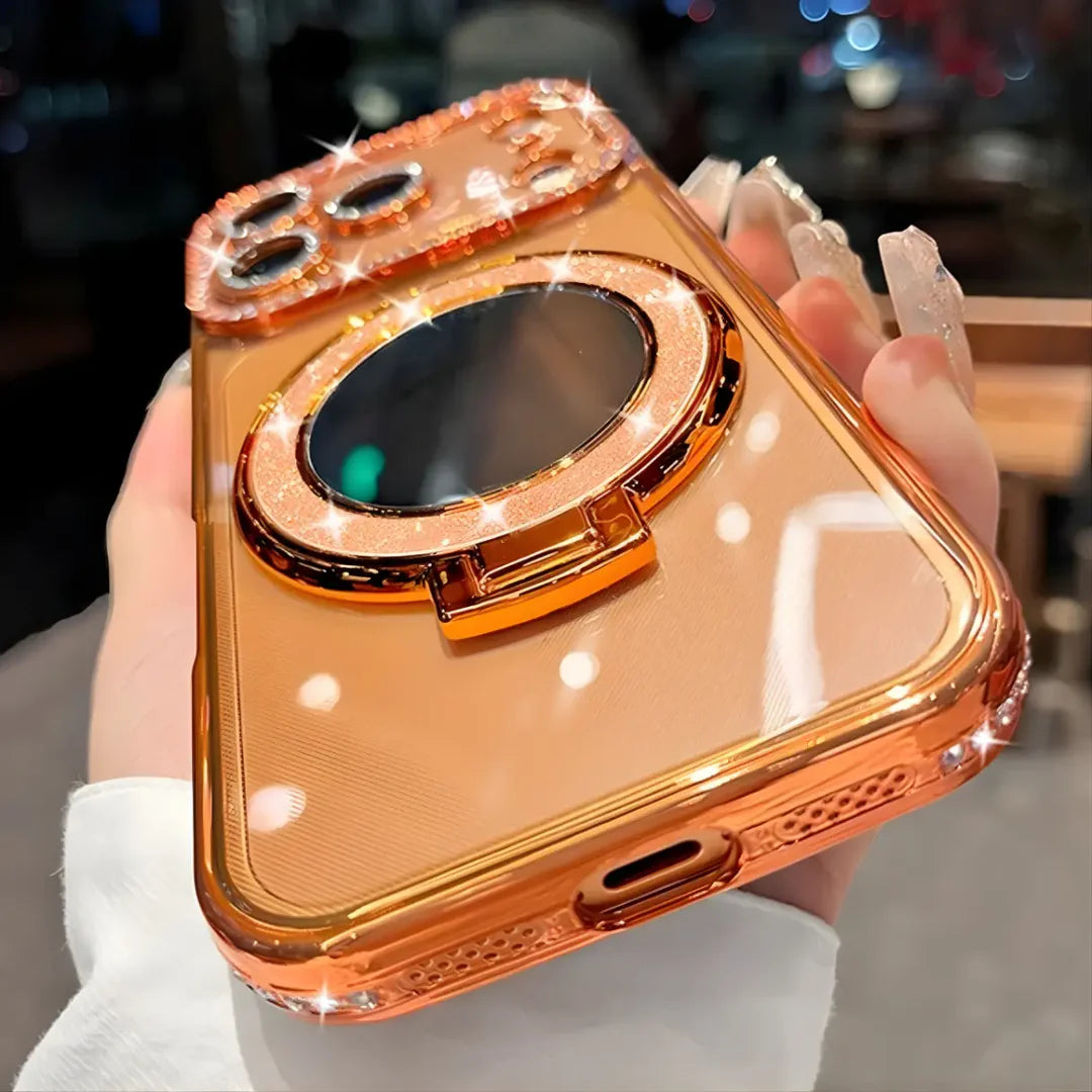 Diamond Elegant Signature Orange MagSafe Case for iPhone