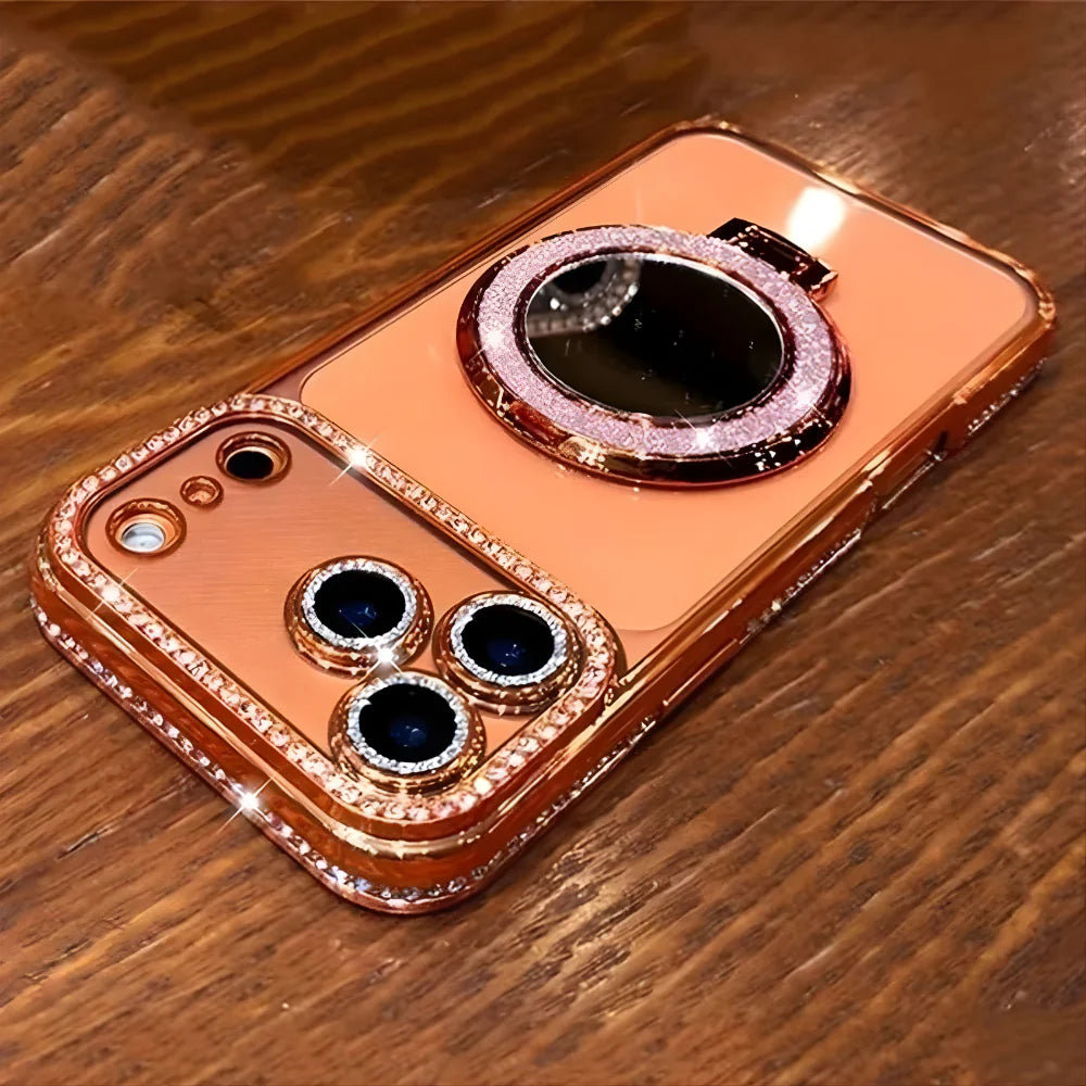 Diamond Elegant Signature Orange MagSafe Case for iPhone