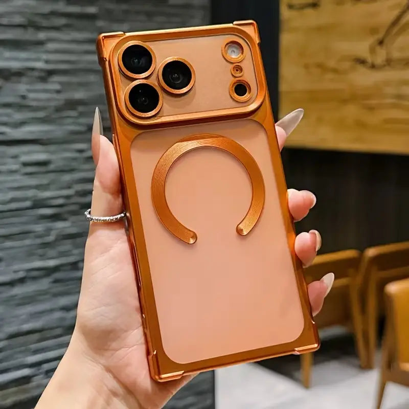 Frosted Signature Orange MagSafe Case for iPhone