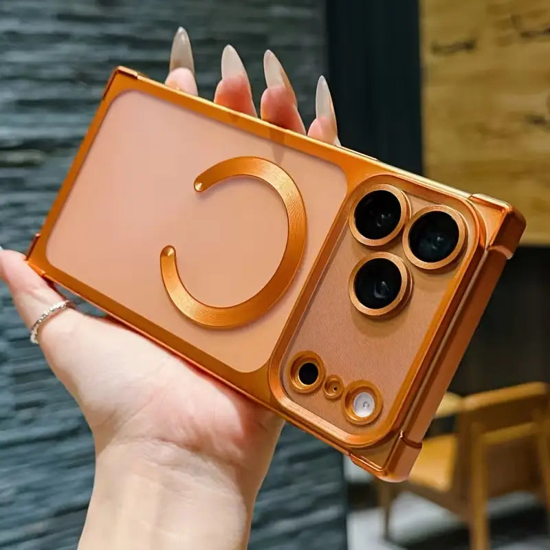 Frosted Signature Orange MagSafe Case for iPhone