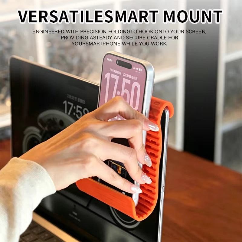 Premium Orange/Black Anti-Slip Folding Phone And Tablet Stand