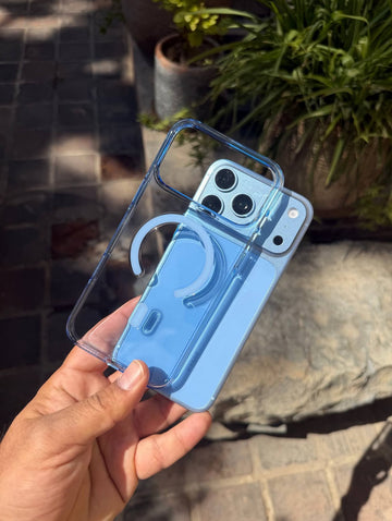 Non Yellow Crystal Clear Glacier Transparent Phone Case with MagSafe for iPhone