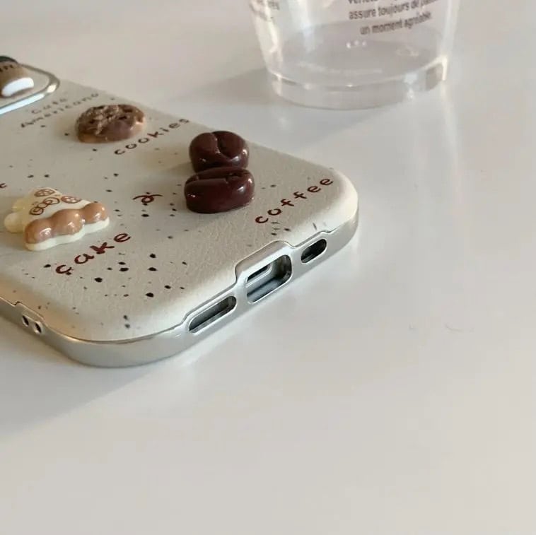 Cute 3D Coffee Bear Cases for iPhone