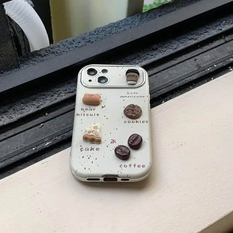 Cute 3D Coffee Bear Cases for iPhone
