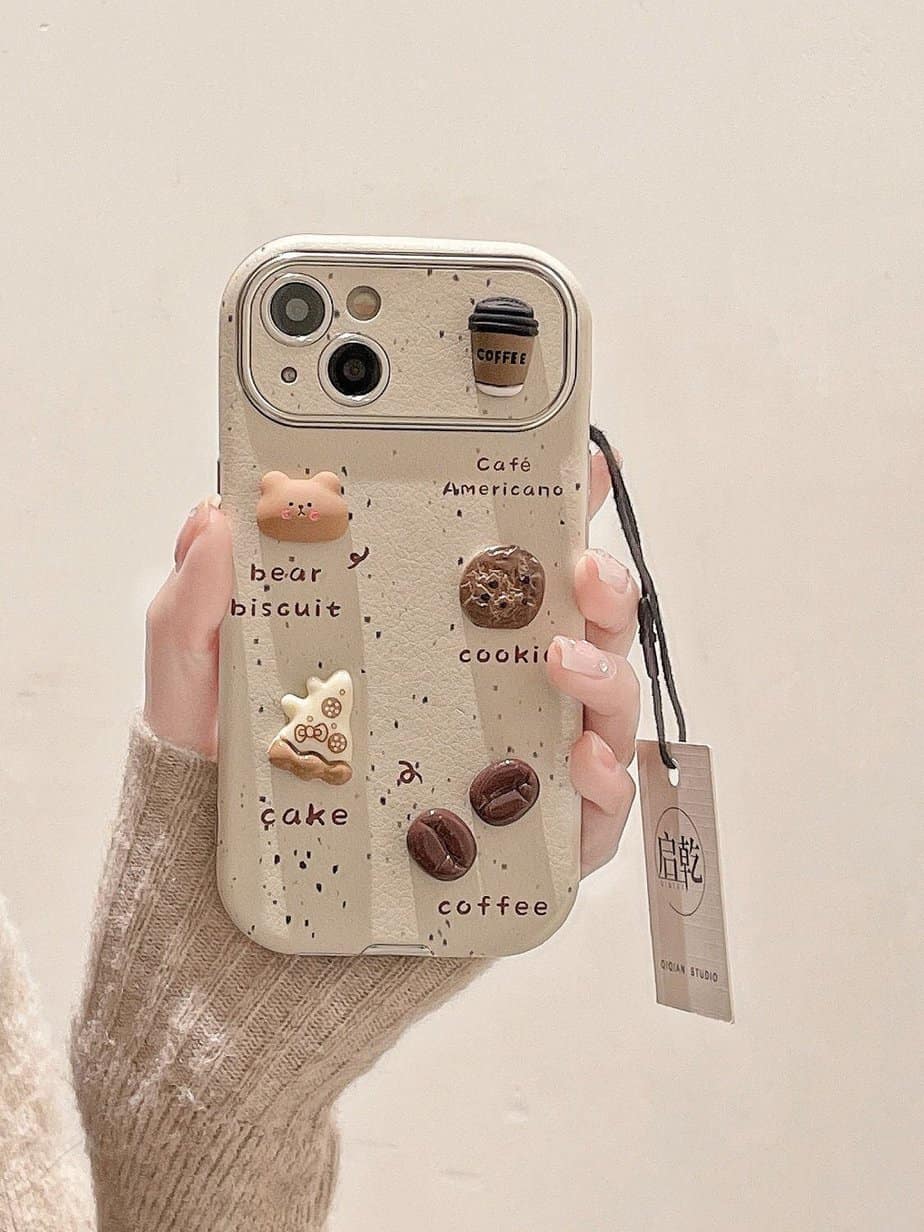 Cute 3D Coffee Bear Cases for iPhone