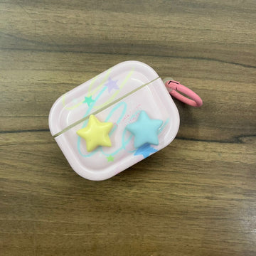 Rainbow star airpod case with Charms for Airpods - Airpods Pro and Pro 2