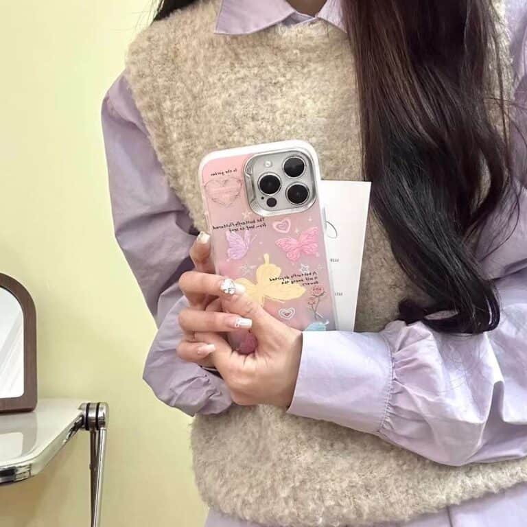 Butterfly Holographic Colorful Cases with Charms for iPhone