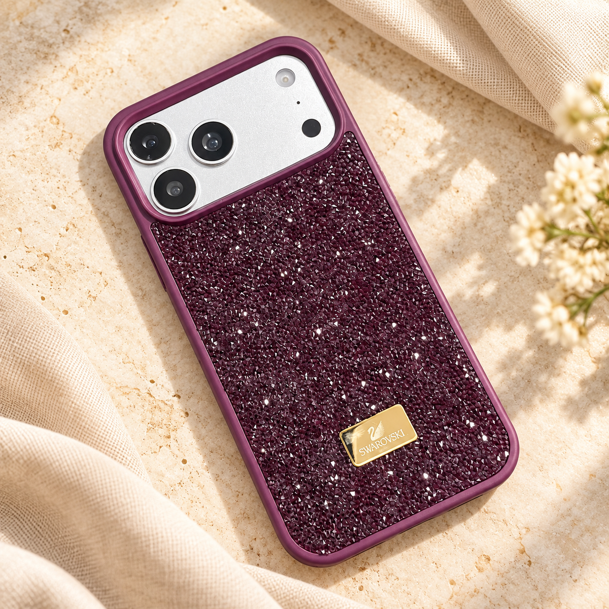 Burgandy Diamond Sparkle Case for iPhone
