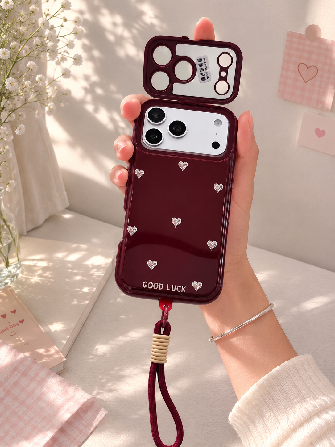 Heart & Blessing Cases with Mirror for iPhone