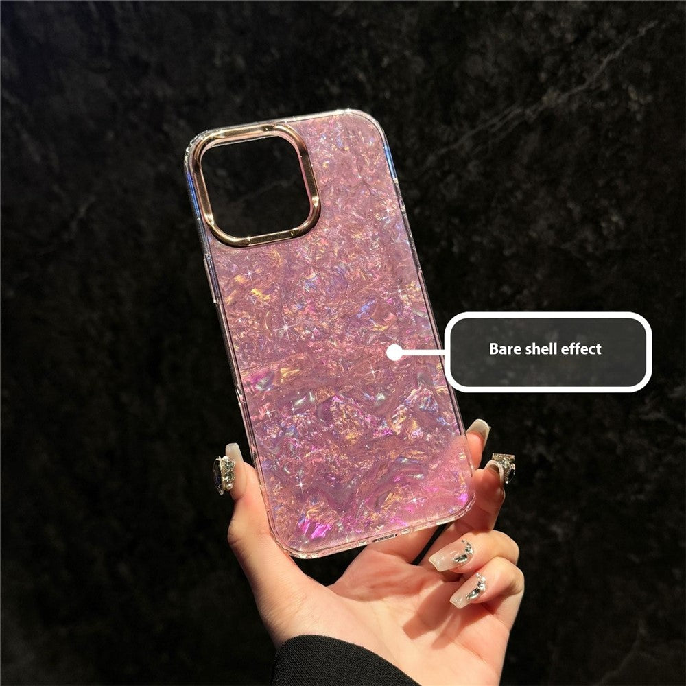 Pink Marble Texture Shimmer Cases for iPhone