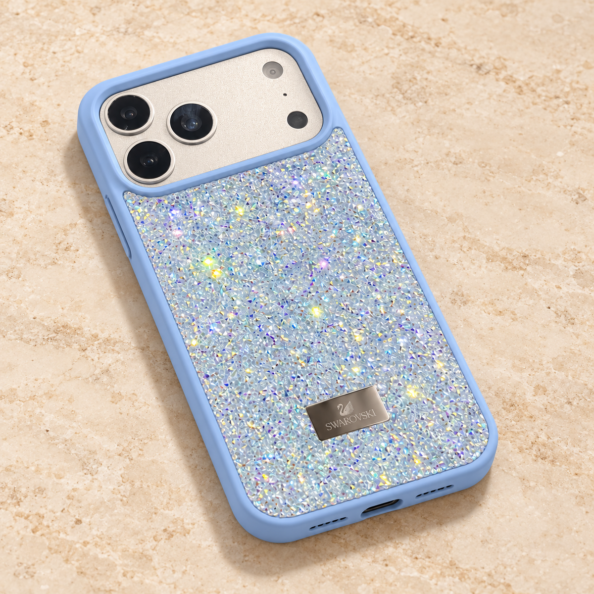 Glacier Blue Diamond Sparkle Case for iPhone