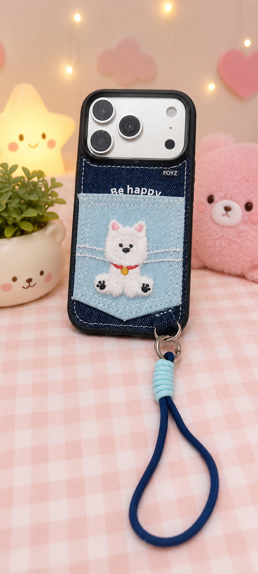 Fluffy Pup with Charm Cases for iPhone