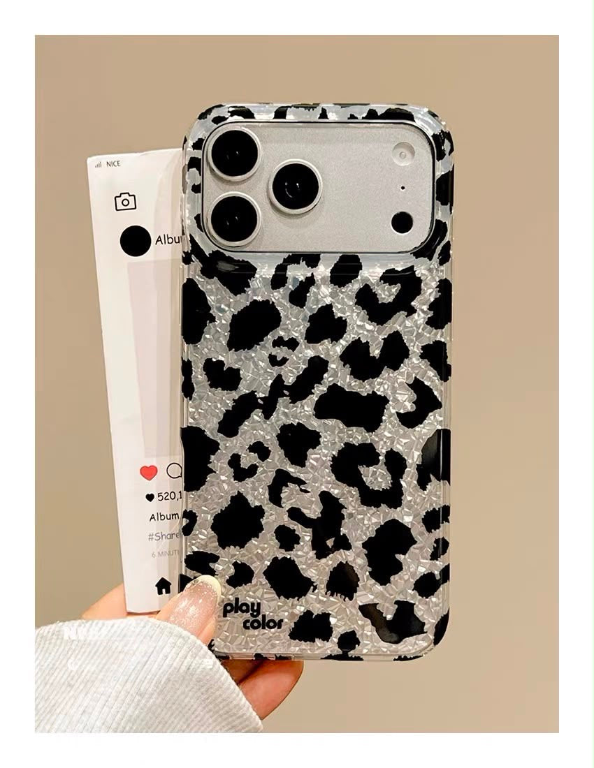 Silver Leopard Safari Bling Case for iPhone