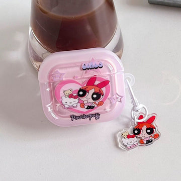 Cute PowerPuff Case with Charm for Airpods – Airpods Pro and Pro 2