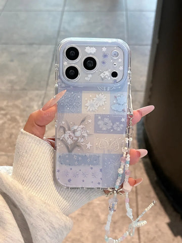Whispering Floral Petals Cases with Bluish elegant charm for iPhone