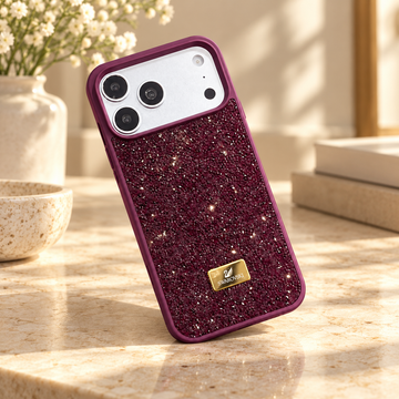 Burgandy Diamond Sparkle Case for iPhone