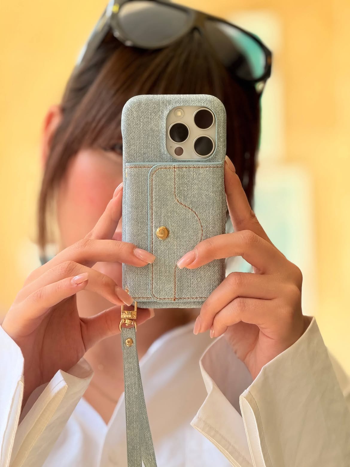 Denim Luxe Wallet Cases for iPhone
