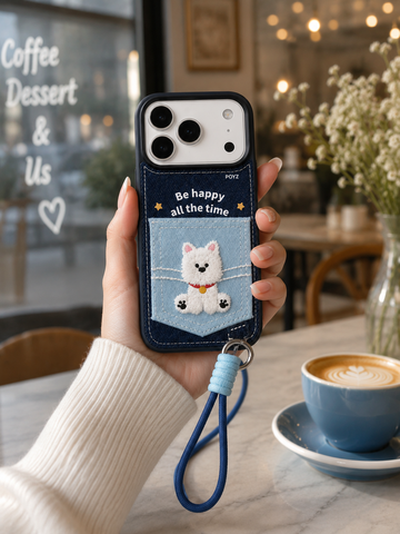 Fluffy Pup with Charm Cases for iPhone