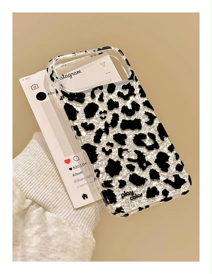 Silver Leopard Safari Bling Case for iPhone
