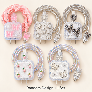 3d Designer Charger Protector Set for iPhone ( Random Design - 1 Set )