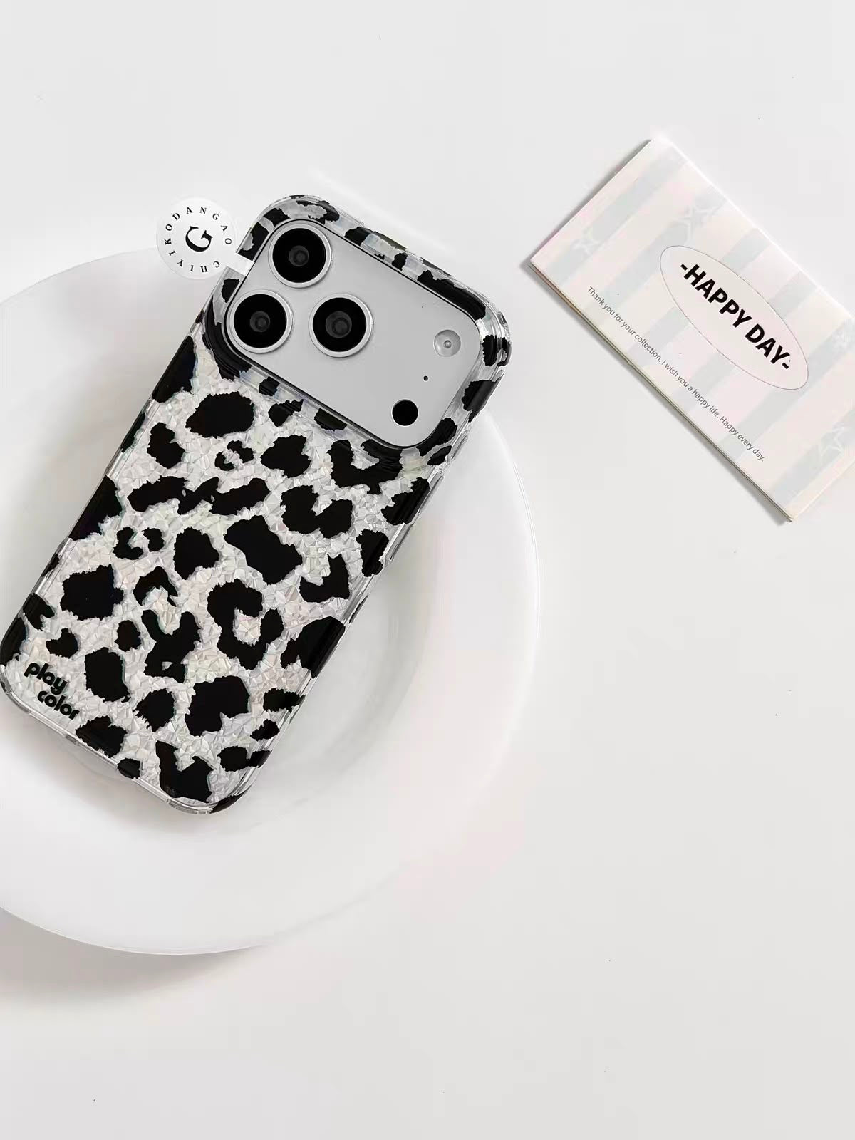 Silver Leopard Safari Bling Case for iPhone