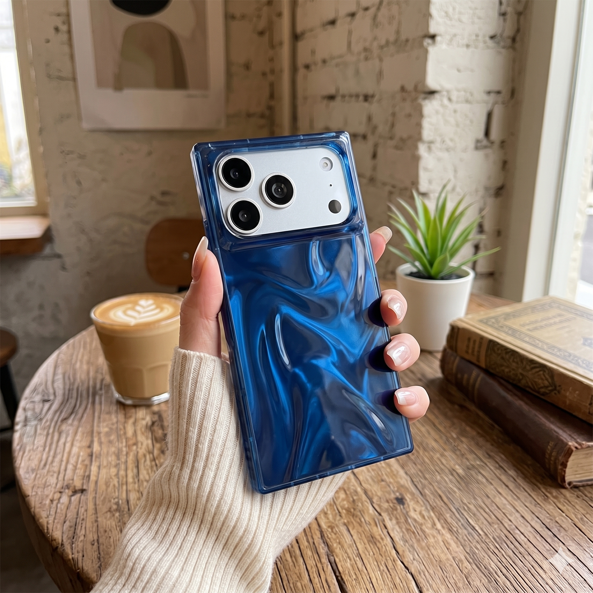 Blue Melt Chrome Case for iPhone