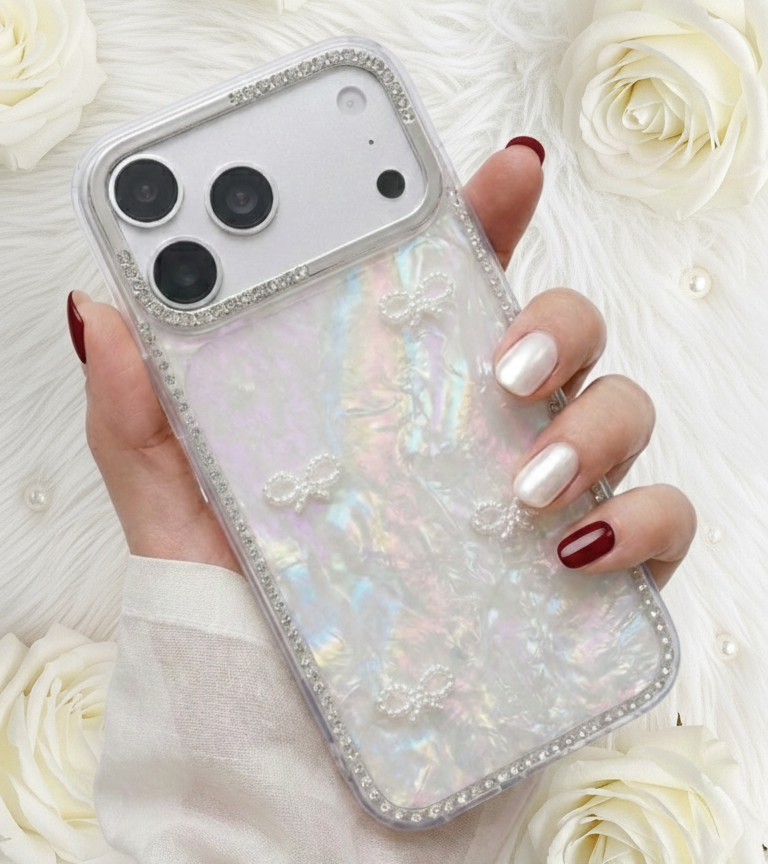 Pearl Bow Glow Case for iPhone