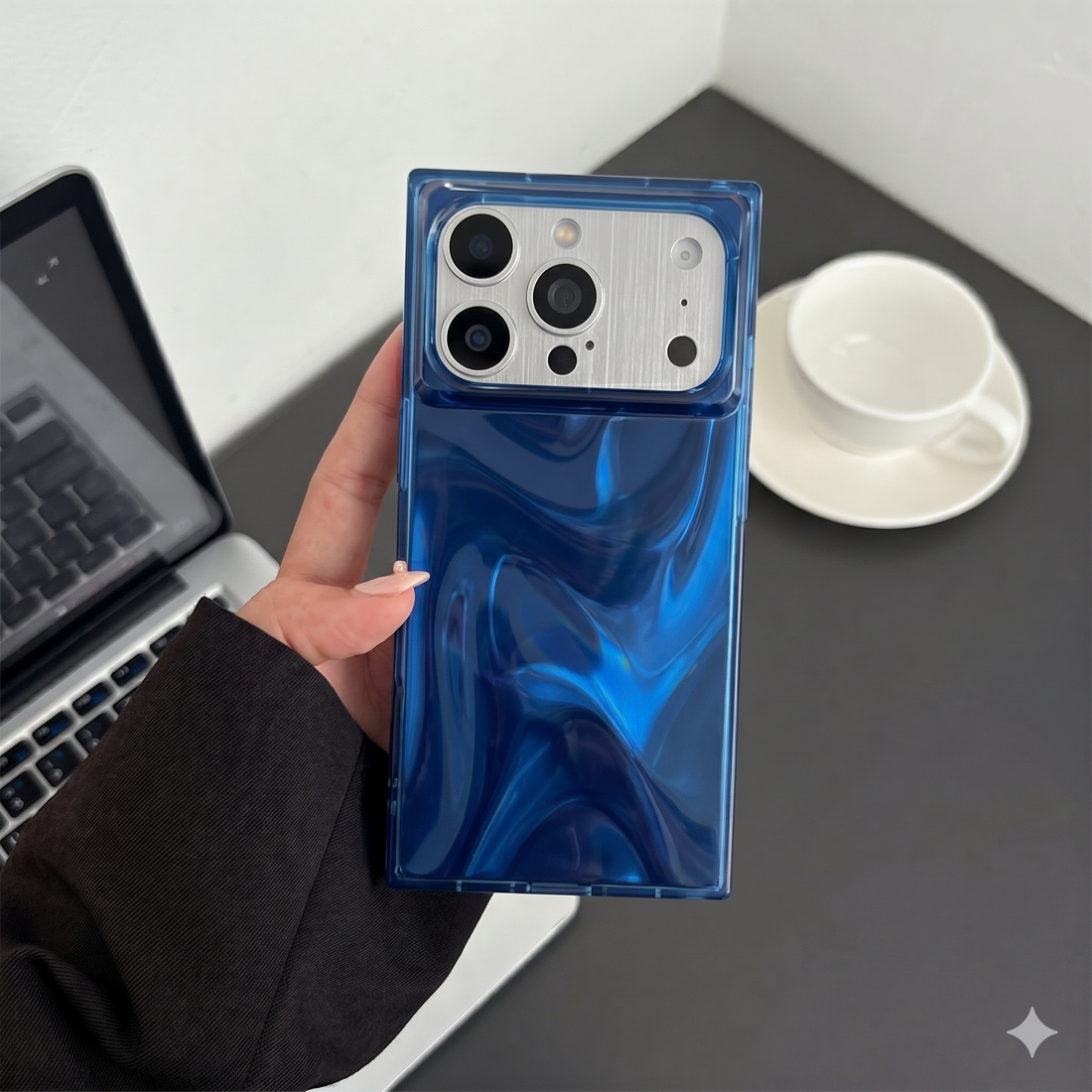 Blue Melt Chrome Case for iPhone