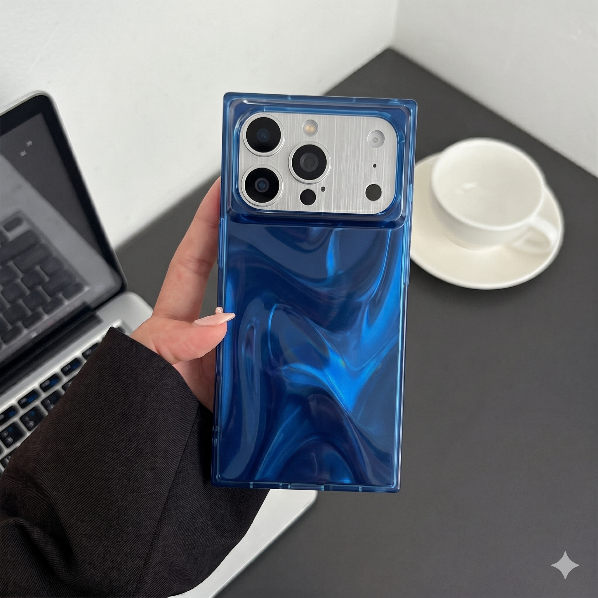 Blue Melt Chrome Case for iPhone