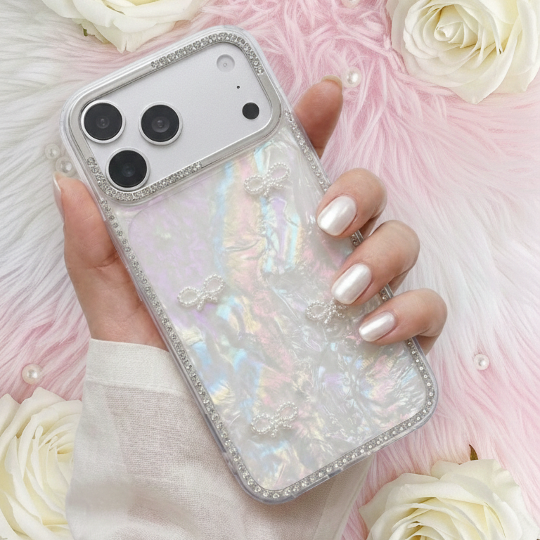 Pearl Bow Glow Case for iPhone