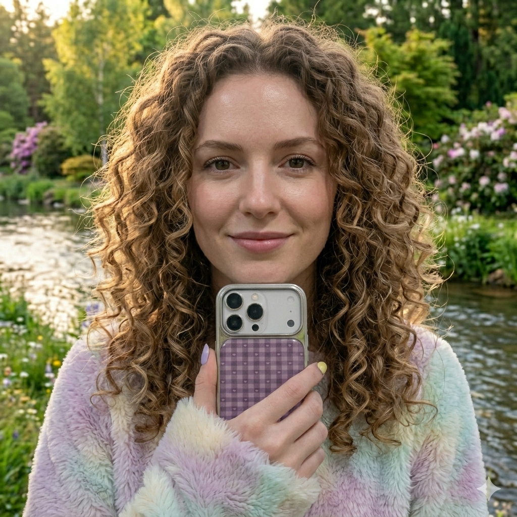 Lavender Hearts Check Collection cases for iPhone