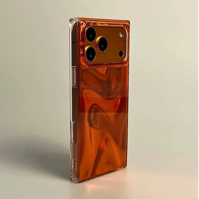 Orange Melt Chrome Case for iPhone